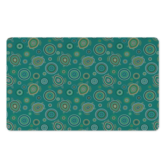 Aboriginal Sea Turtle Pattern Print Polyester Doormat