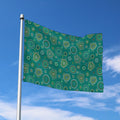 Aboriginal Sea Turtle Pattern Print Polyester Flag