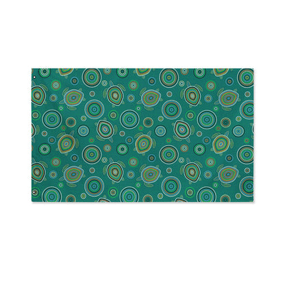 Aboriginal Sea Turtle Pattern Print Polyester Flag