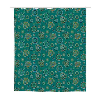 Aboriginal Sea Turtle Pattern Print Polyester Shower Curtain