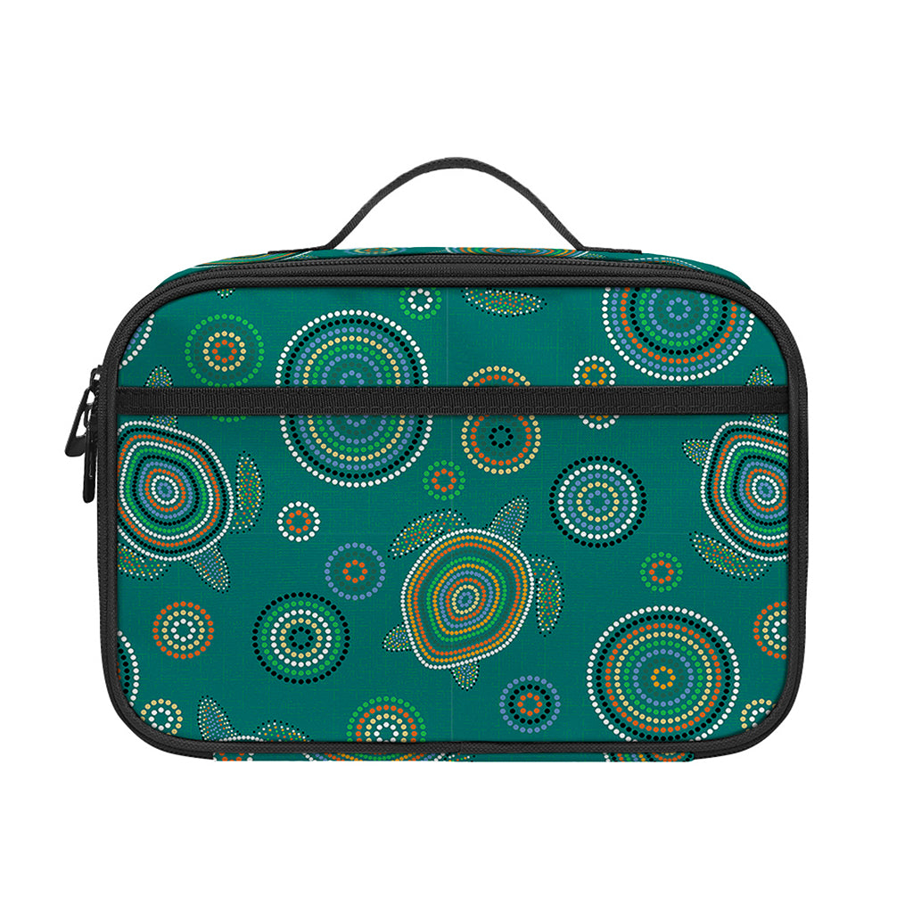 Aboriginal Sea Turtle Pattern Print Portable Lunch Bag