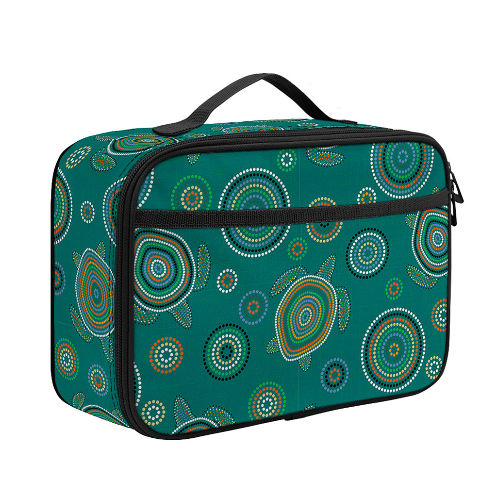 Aboriginal Sea Turtle Pattern Print Portable Lunch Bag
