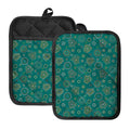Aboriginal Sea Turtle Pattern Print Pot Holders With Pocket