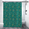 Aboriginal Sea Turtle Pattern Print Premium Shower Curtain