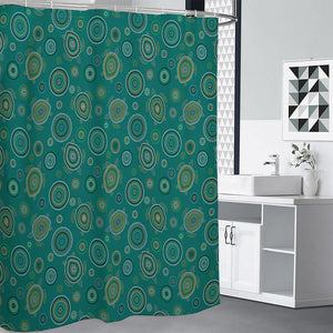 Aboriginal Sea Turtle Pattern Print Premium Shower Curtain