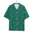 Aboriginal Sea Turtle Pattern Print Rayon Hawaiian Shirt