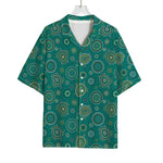 Aboriginal Sea Turtle Pattern Print Rayon Hawaiian Shirt