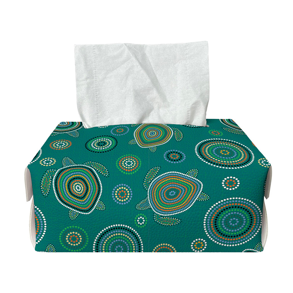 Aboriginal Sea Turtle Pattern Print Rectangle Tissue Box Cover