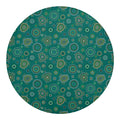 Aboriginal Sea Turtle Pattern Print Round Blanket
