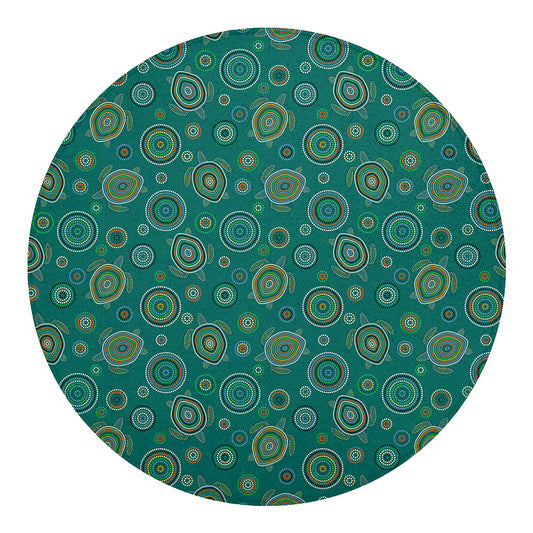 Aboriginal Sea Turtle Pattern Print Round Blanket