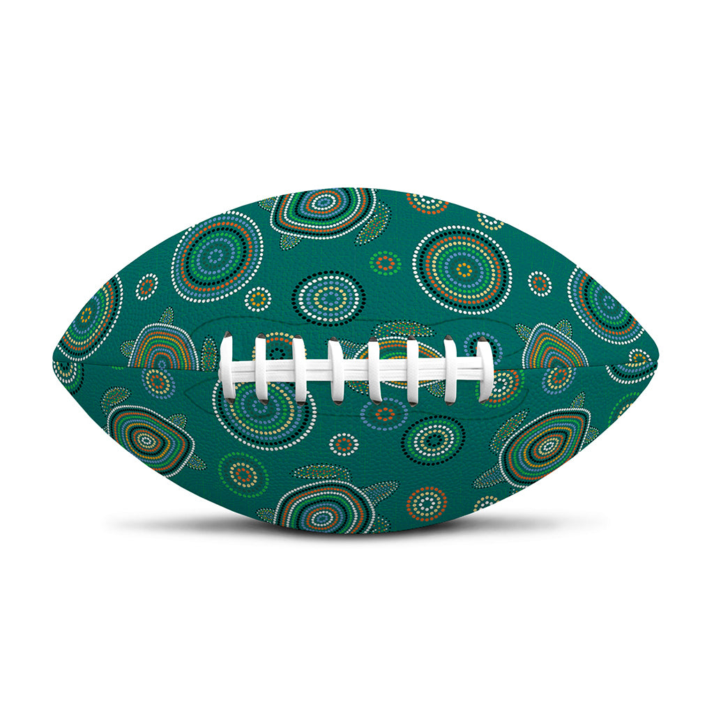 Aboriginal Sea Turtle Pattern Print Rugby Ball