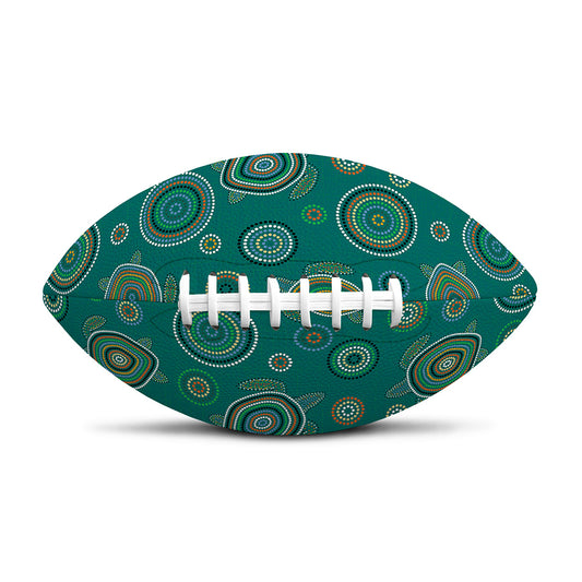 Aboriginal Sea Turtle Pattern Print Rugby Ball