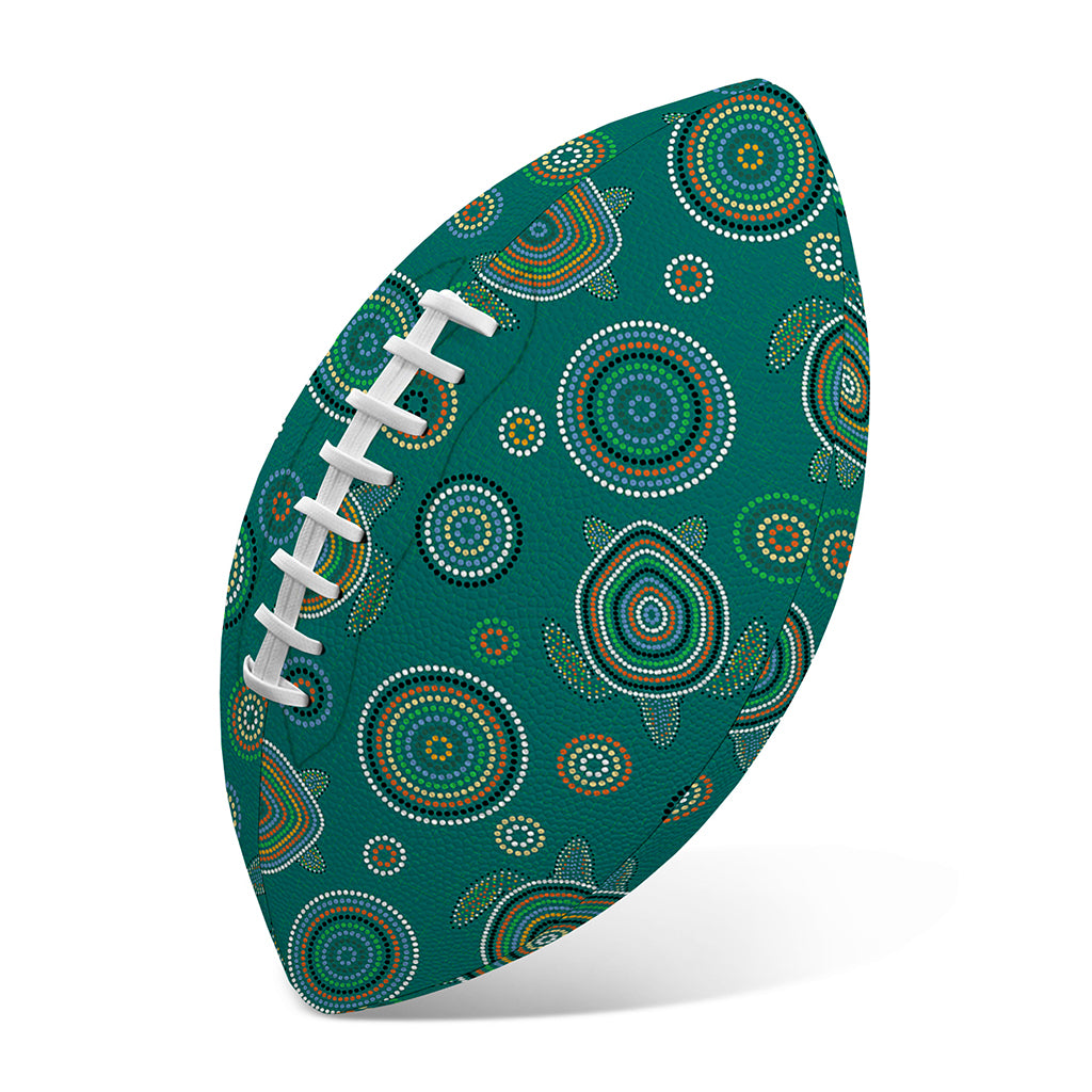 Aboriginal Sea Turtle Pattern Print Rugby Ball