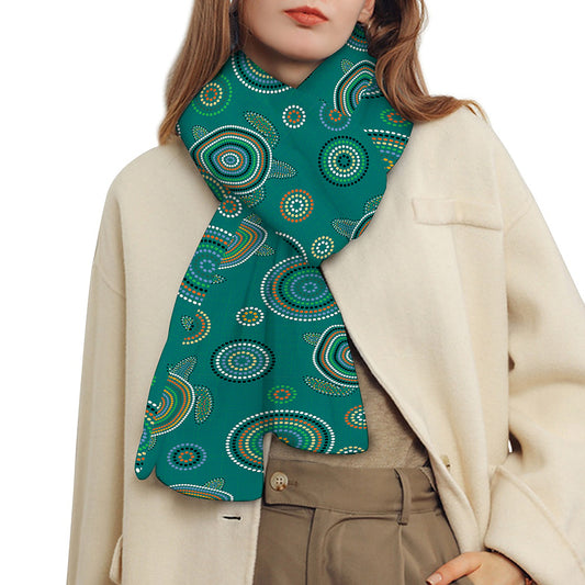 Aboriginal Sea Turtle Pattern Print Scarf