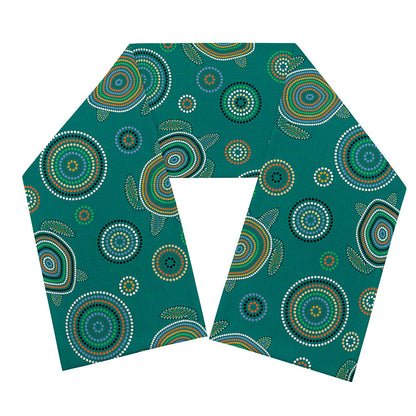 Aboriginal Sea Turtle Pattern Print Scarf