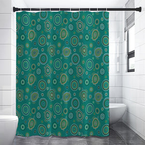 Aboriginal Sea Turtle Pattern Print Shower Curtain