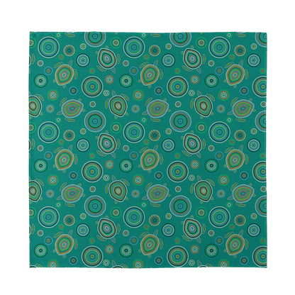 Aboriginal Sea Turtle Pattern Print Silk Bandana