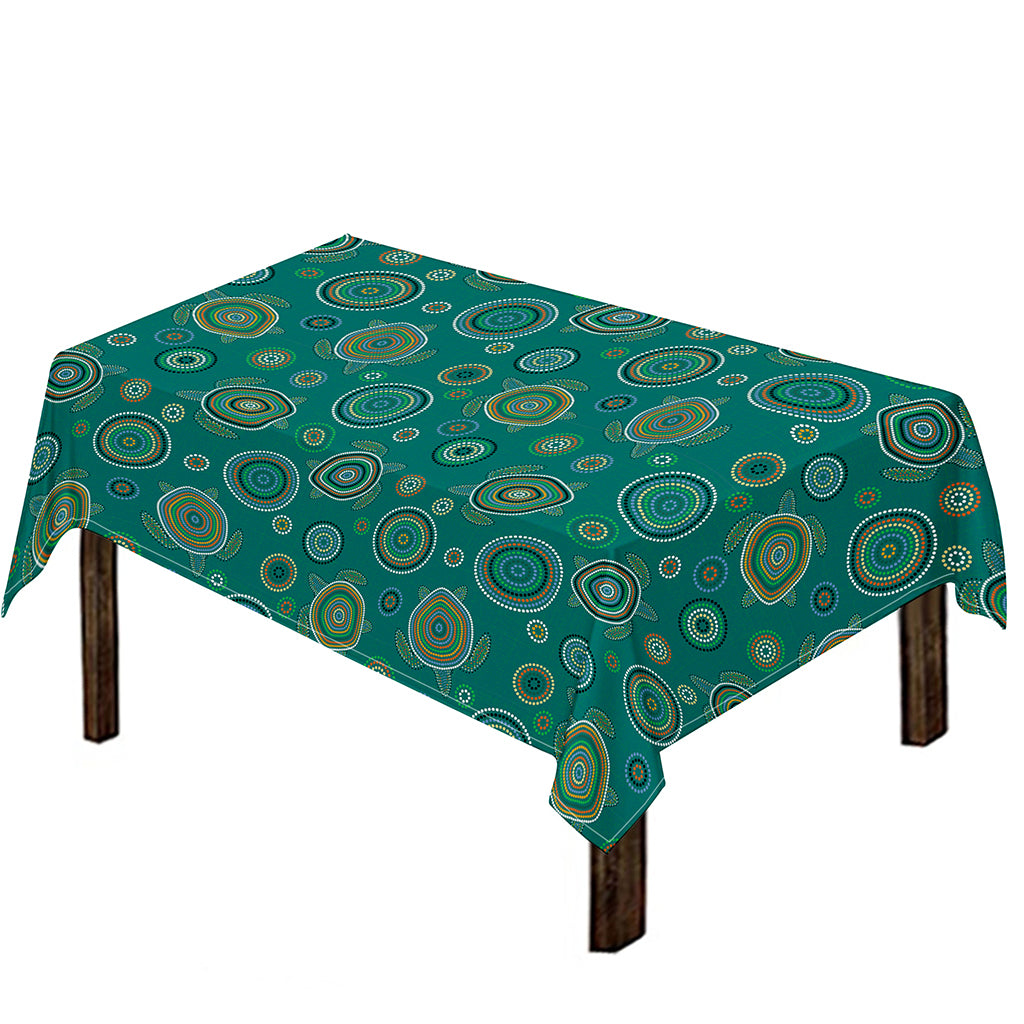 Aboriginal Sea Turtle Pattern Print Tablecloth