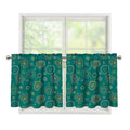 Aboriginal Sea Turtle Pattern Print Tier Curtains