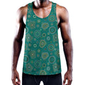 Aboriginal Sea Turtle Pattern Print Men's Workout Tank Top