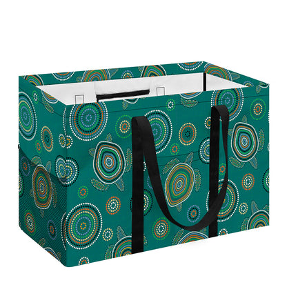 Aboriginal Sea Turtle Pattern Print Utility Tote Bag