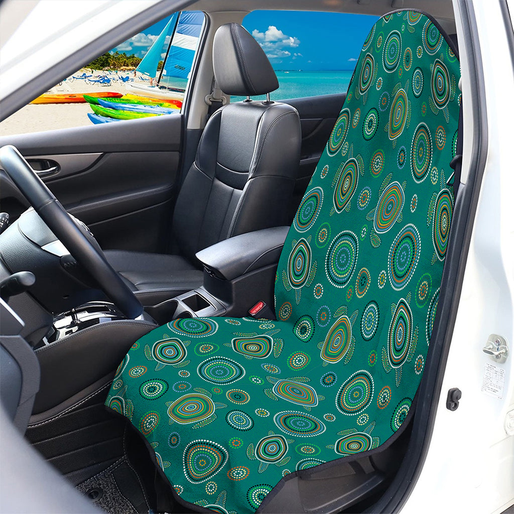 Aboriginal Sea Turtle Pattern Print Waterproof Car Seat Cover