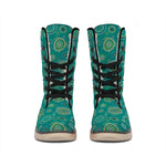 Aboriginal Sea Turtle Pattern Print Winter Boots