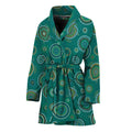 Aboriginal Sea Turtle Pattern Print Women's Bathrobe
