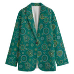 Aboriginal Sea Turtle Pattern Print Women's Blazer