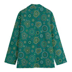Aboriginal Sea Turtle Pattern Print Women's Blazer