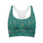 Aboriginal Sea Turtle Pattern Print Women's Sports Bra