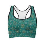 Aboriginal Sea Turtle Pattern Print Women's Sports Bra