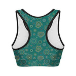 Aboriginal Sea Turtle Pattern Print Women's Sports Bra