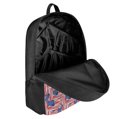 Abstract American Flag Print 17 Inch Backpack