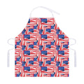 Abstract American Flag Print Adjustable Apron