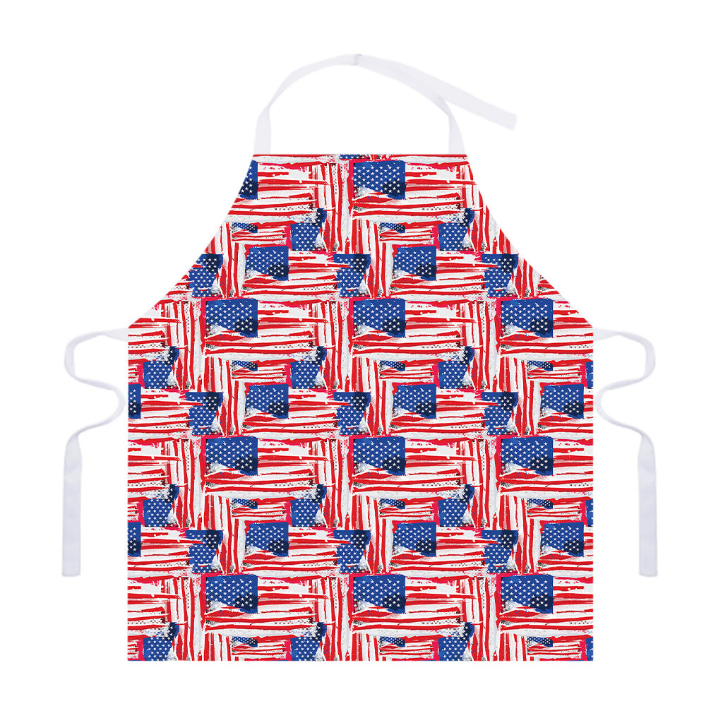 Abstract American Flag Print Adjustable Apron