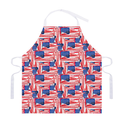 Abstract American Flag Print Adjustable Apron