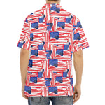Abstract American Flag Print Aloha Shirt
