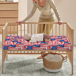 Abstract American Flag Print Baby Crib Sheet