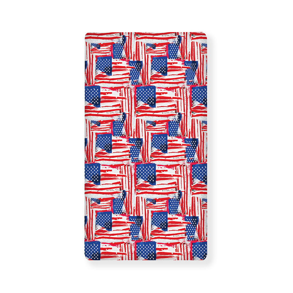 Abstract American Flag Print Baby Crib Sheet