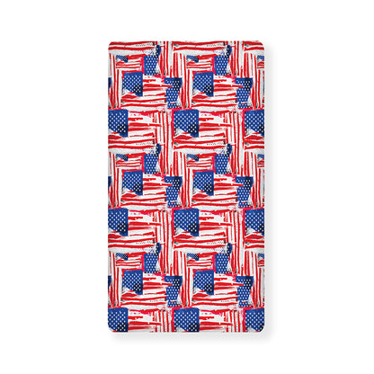 Abstract American Flag Print Baby Crib Sheet
