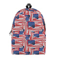 Abstract American Flag Print School Backpack