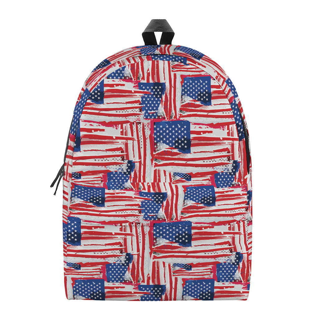 Abstract American Flag Print Backpack