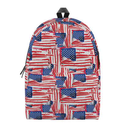 Abstract American Flag Print Backpack