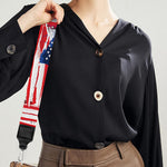 Abstract American Flag Print Bag Strap