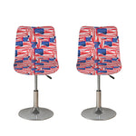 Abstract American Flag Print Bar Stool Covers