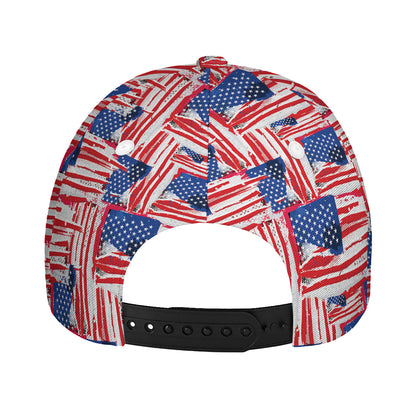 Abstract American Flag Print Baseball Cap