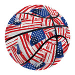 Abstract American Flag Print Basketball