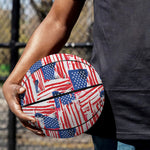 Abstract American Flag Print Basketball