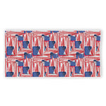 Abstract American Flag Print Beach Towel